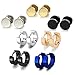 Zhenhui Fashion Jewelry Punk Style Stainless Steel Hoop Earrings Set for Men Women