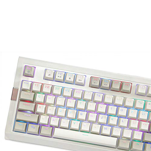 Epomaker Ajazz AK510 104 Keys Retro Mechanical Keyboard with PBT SP Spherical Keycaps and RGB Backlight for Gamer, Programmer, Office Work for or iOS Android Windows (Cherry Red Switch)