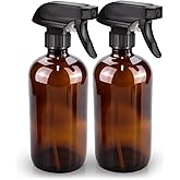 Bontip Glass Spray Bottle, Amber Glass Spray Bottle Set & Accessories for Non-toxic Window Cleaners Aromatherapy Facial Hydra