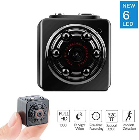 Fetery HD 1080P Indoor/Outdoor Sport Portable Mini Hidden Spy Camera DV Voice Video Recorder with Infrared Night Vision, Motion Detection Indoor/Outdoor Sport Home