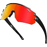 AVV Polarized UV400 Cycling Baseball Sunglasses - Windproof Anti-Fog for Outdoor Sports, Lightweight Frame Men Women Youth