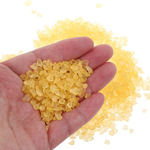 JiaUfmi Crystal Gravels Glass Crushed Gravel for Aqurium Fish Tank Supplies, Craft Sand Stone for Fairy Gardens Landscape Bottom Decoration Accessories (Yellow)