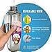 Vorfreude – Floor Mop with Integrated Spray and – Included Refillable 700Ml Capacity Bottle and Reusable Microfibre Pad