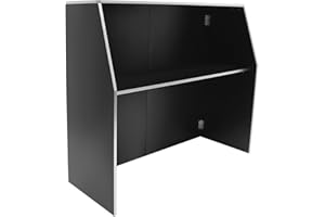 AOOCHU Bar Cabinet Portable Double Bar Table Set with Top & Middle Shelves Mobile Bartender Station for Events Parties