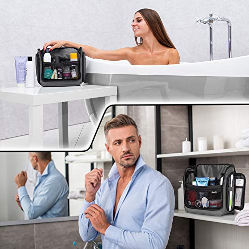 Premium Large Hanging Travel Toiletry Bag for Men and Women - Toiletry Organizer - Waterproof Hygiene Bag with Metal Xxl… - Image 3