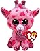 Ty Beanie Boos Valentine's 2019 Sweetums (Pink Giraffe) & Smootches (Brown Dog) Gift Set Bundle with Bonus Matty's Toy Stop Storage Bag - 2 Pack