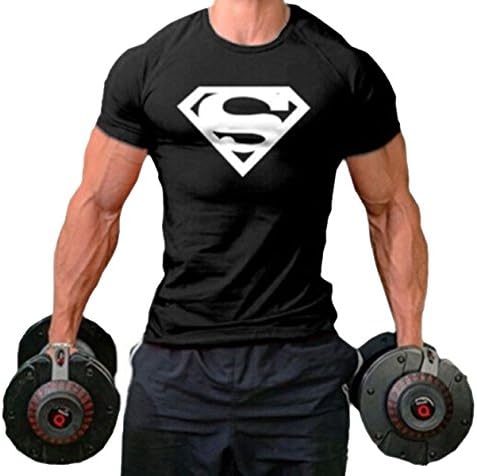 TECOFFER 2016 New Men's T-shirt Fitness T-shirt Gym Muscle Bodybuilding T-shirt (#1, XXL)