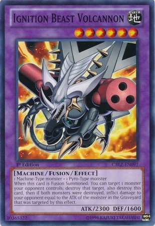 Yu-Gi-Oh! - Ignition Beast Volcannon (CBLZ-EN091) - Cosmo Blazer - 1st Edition - Common
