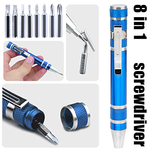 LDK Electric Soldering Iron Kit 60W Adjustable Temperature Welding Tools with 5pcs Different Tips, Desoldering Pump, Solder Wire, 8-in-1 Screwdrivers, Wire Cutter, Tweezers, Stand and Carry Bag
