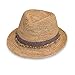 Wallaroo Hat Company – Women’s Tahiti Trilby Fedora – Natural Fiber, Short Brim with Adjustable Sizing for Medium Crown Sizes – Trendy and Chic Sun Hat for Casual All-Season Sun Protection (Taupe)