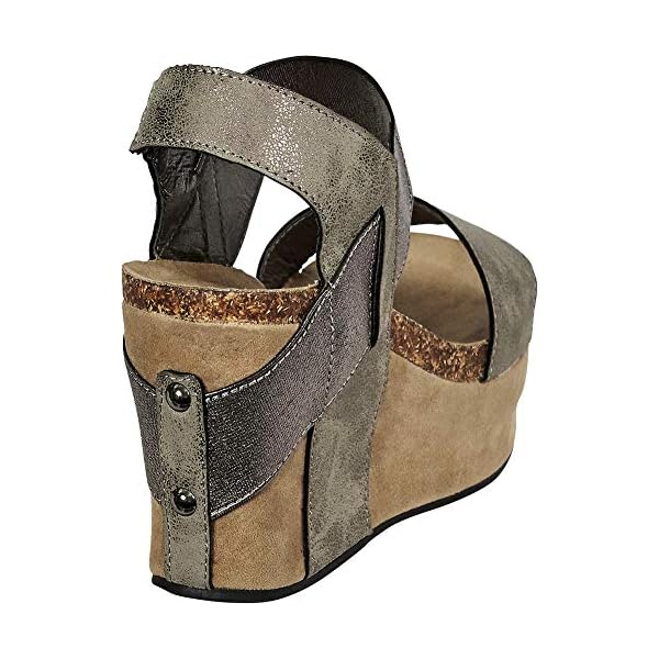 Pierre Dumas Women's Hester1 Wedge Sandal Pretty Boots and Shoes