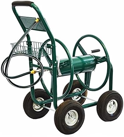 Wheel Cart For Storage Water Hose Reel Holds up to 300 Feet Use In Garden, Outdoor, Garage or Industrial