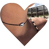 Allereyae Vintage Cowrie Shell Choker Necklace Layered Leather Necklace Black Choker Necklace Personalized Velvet Necklace Chain Jewelry for Women