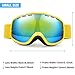 Gonex Kids Ski Goggles Anti Fog Snow Board Goggoles for Youth Children Toddler (Yellow)