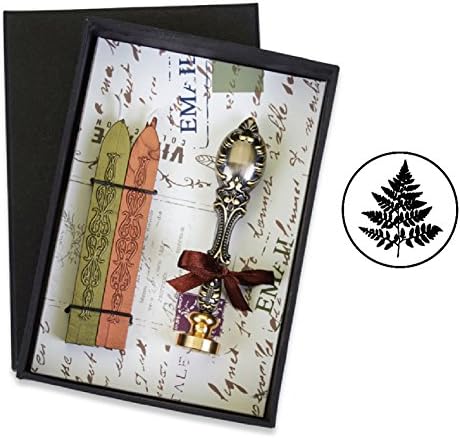 Fern Vintage Deluxe Wax Seal Kit with Symbol-Moss and Copper Sealing Wax