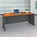 Bush Business Furniture Series C 72W x 36D Bow Front Desk in Natural Cherry
