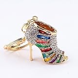 Crystal Rhinestone Diamante High Heel Shoe Decoration Chain for Phone Car Bag Key Ring keychain Charm Gift - Perfect for Women Ladies Girls' Phone Key Bag Multi-colored