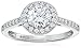 Amazon Collection Platinum-Plated Sterling Silver Swarovski Zirconia His & Hers Wedding Rings, Also Sold Separately