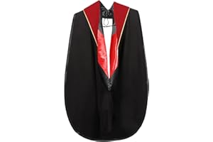 MyGradDay Deluxe Graduation Doctoral Hood with Gold Piping,Available Customization