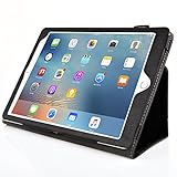 iPad Pro 9.7 Case - Bear Motion Leather Folio Case for iPad Pro 9.7 Inch - Black
