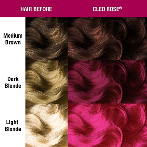 MANIC PANIC Classic Cleo Rose Semi Permanent Hair Color - Warm Magenta Pink Hair Dye for Women & Men That Lasts 4-6 Weeks - Vegan, Ammonia & Cruelty-Free - Create & Mix Custom Shades (4oz)