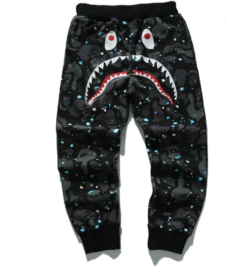 New A Bathing Ape Japan Men's Bape Shark Jaw Shorts Camo Print Color Pants