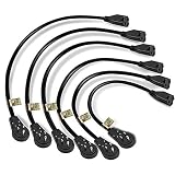 Nekteck Extension Cord, 3 Prong Power Cord 14AWG Extension Cable with 360 Degree Rotating Flat Plug (6 Pack)