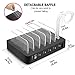 105W Charging Station for USB-C Laptop,MacBook Pro/Air,Samsung,Multiple Devices,COSOOS 6-Port USB Charger Station with Power Delivery USB-C, 7 Mixed USB Cable