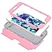 iPhone 6S Plus Case, iPhone 6 Plus Case, NOKEA Hybrid Heavy Duty Shockproof Full-Body Protective Case Ultra Slim Bumper Cover 3 in 1 Shield Soft TPU Hard PC Dual Layer Impact Protection (Pink Grey)