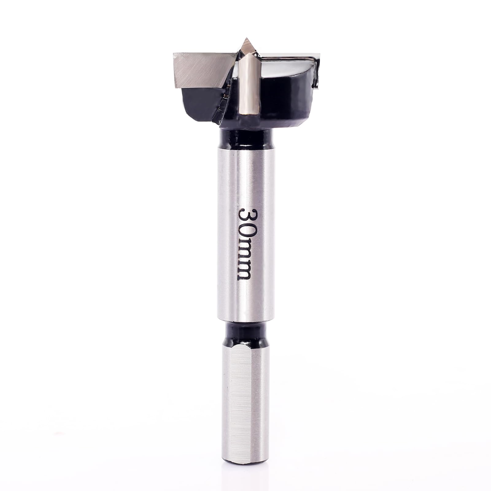 Akylin Forstner Drill Bit 30mm - Carbide Tipped Forstner Bit - Hex Shank Wood Hinge Drilling Hole Saw Cutter, for Auger Opener, Drilling Boring Bit