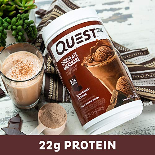Quest Nutrition Chocolate Milkshake Protein Powder, Low Carb, Gluten