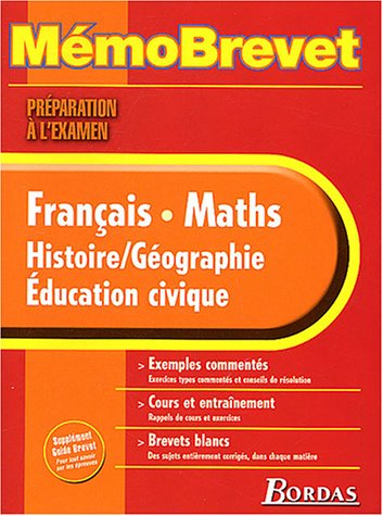 MEMO  SPECIAL BREVET TTES MATIERES    (Ancienne Edition)