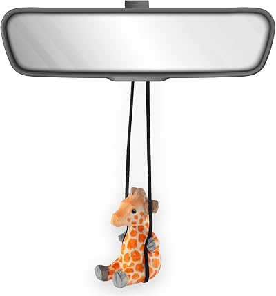 VIPbuy Handmade Wooden Swinging Giraffe Car Ornament - Car Interior Decor