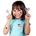 502 Pcs 4 Sizes Assorted Patriotic Stickers Patriotic Star Stickers USA Flag Heart Star Foam Stickers in Red Blue Silver White Grey Self Adhesive 1
