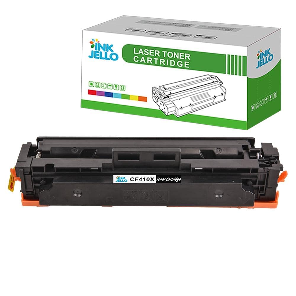 InkJello Compatible Toner Cartridge Replacement for HP Colour LaserJet MFP M477fdw Pro M452dn M452nw Pro MFP M377dw M477fdn M477fnw CF410X (Black)