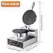 Waffle Irons, 1250W 110V Ice Cream Machines Commercial Electric Ice Cream Waffle Cone Maker Stainless Steel Nonstick Egg Biscuit Roll Maker Machine Bake Machine Baker Pastry Making Baking Tools Roll Ice Cream Cone Maker, USA STOCK