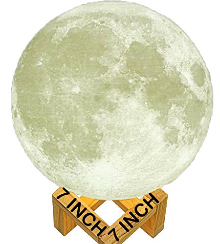 7" moon lamp, genuine moon light ! 3d printed moon…