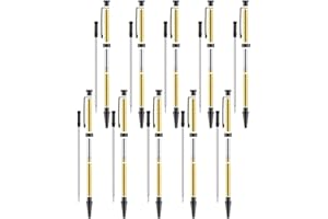 Suapouen 10 Pcs Pen Kits for Wood Turning 7mm Slimline Pen Twist Kit with Refill Lathe Turning Supplies Black