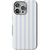 Casely iPhone 15 Pro Max Case | Blue Stripes | Sunday Best | Compatible with MagSafe | Bold Protective Design