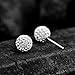 Neoglory Jewelry 925 Sterling Silver Round Cubic Zirconia Stud Earrings Women Gift