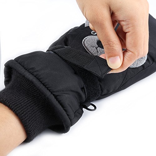 image for Ski Mittens, Yidomto Waterproof Warmest Winter Snow Gloves for Mens, W