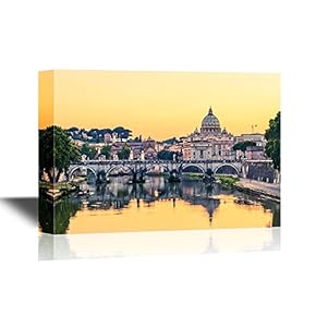 Bridge Canvas Wall Art - Evening View at St. Peter