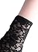 BBTO 3 Pairs 80s Lace Fingerless Gloves Costume Gloves for Christmas Accessory (Black)