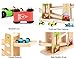 WOOKA Wooden Race Track Car Ramp Racer with 4 Mini Cars First Wood Toy for Toddlers, 1 2 Years Old Boys and Girls
