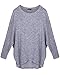 OUGES Women's Batwing Sleeve Knit Casual Pullover Sweater Blouse(Gray,XXL)