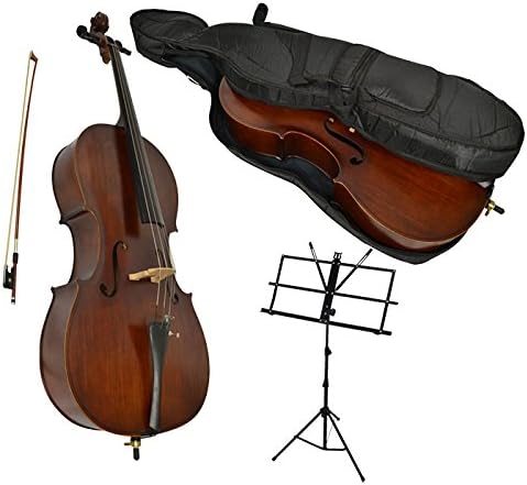 Sotendo 1/2 Size Student Cello with Music Stand & Soft Case