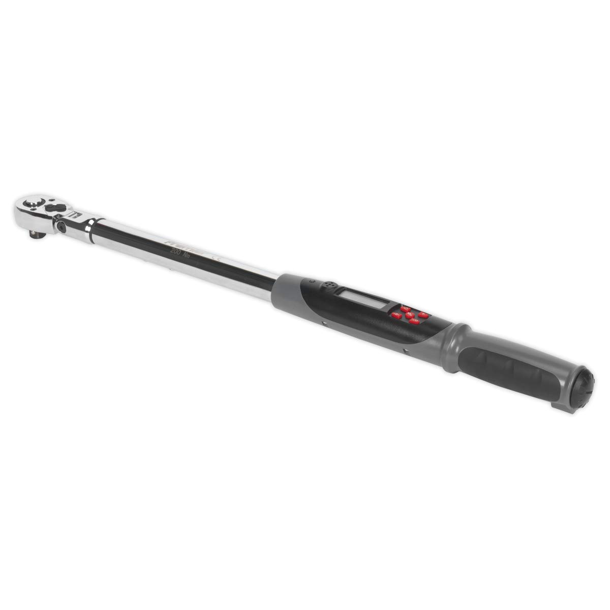 Sealey Stw309 Angle Torque Wrench Flexi-Head Digital 1/2Sq Drive 20-200Nm