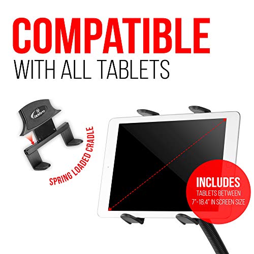 Tackform Tablet Mount for Car and Truck [ELD Mount] Industrial 22 Inch Aluminum Rod Gooseneck