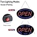 T-SIGN Open Sign,19x10 Inches Neon Open Sign with 3 Lighting Modes Led Open Signs for Business, Stores, Bars, Shops, Including Business Hour Sign and Suction Cup Hook
