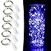 CYLAPEX 6 Pack Blue Fairy String Lights Battery Operated Fairy Lights Firefly Lights Micro LED Starry String Lights on 3.3ft/1m Silvery Copper Wire for DIY Decor Christmas Decoration Costume Wedding primary